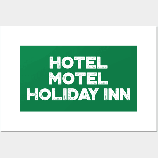 Hotel Motel Holiday Inn The Sugarhill Gang White Hip Hop Wall Art by truffela